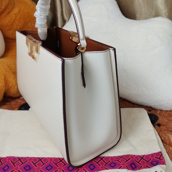 Tory Burch Eleanor Spazzolato Satchel Bag - Picture 8 of 10